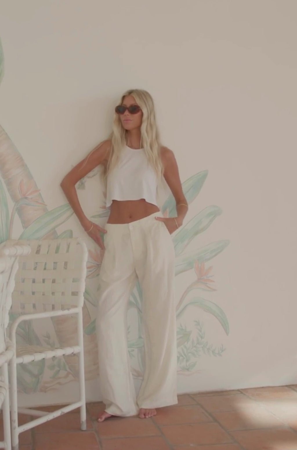 Malcolm Trousers in White Linen