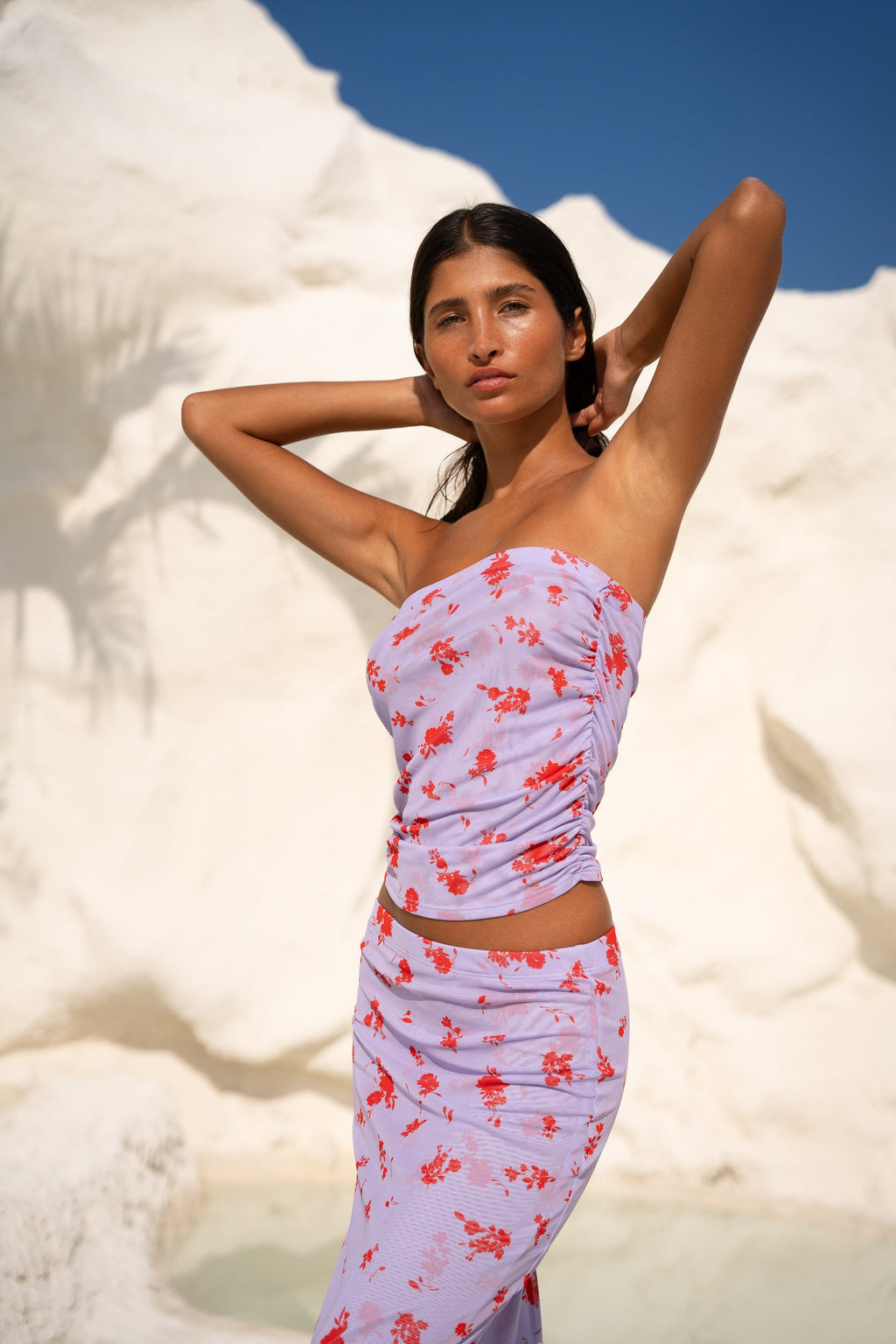 Clyde Mesh Skirt in True Romance