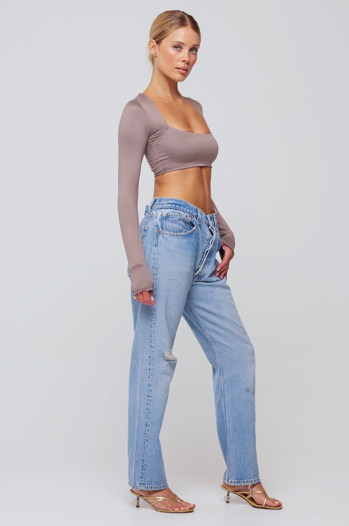 Emily Top in Taupe