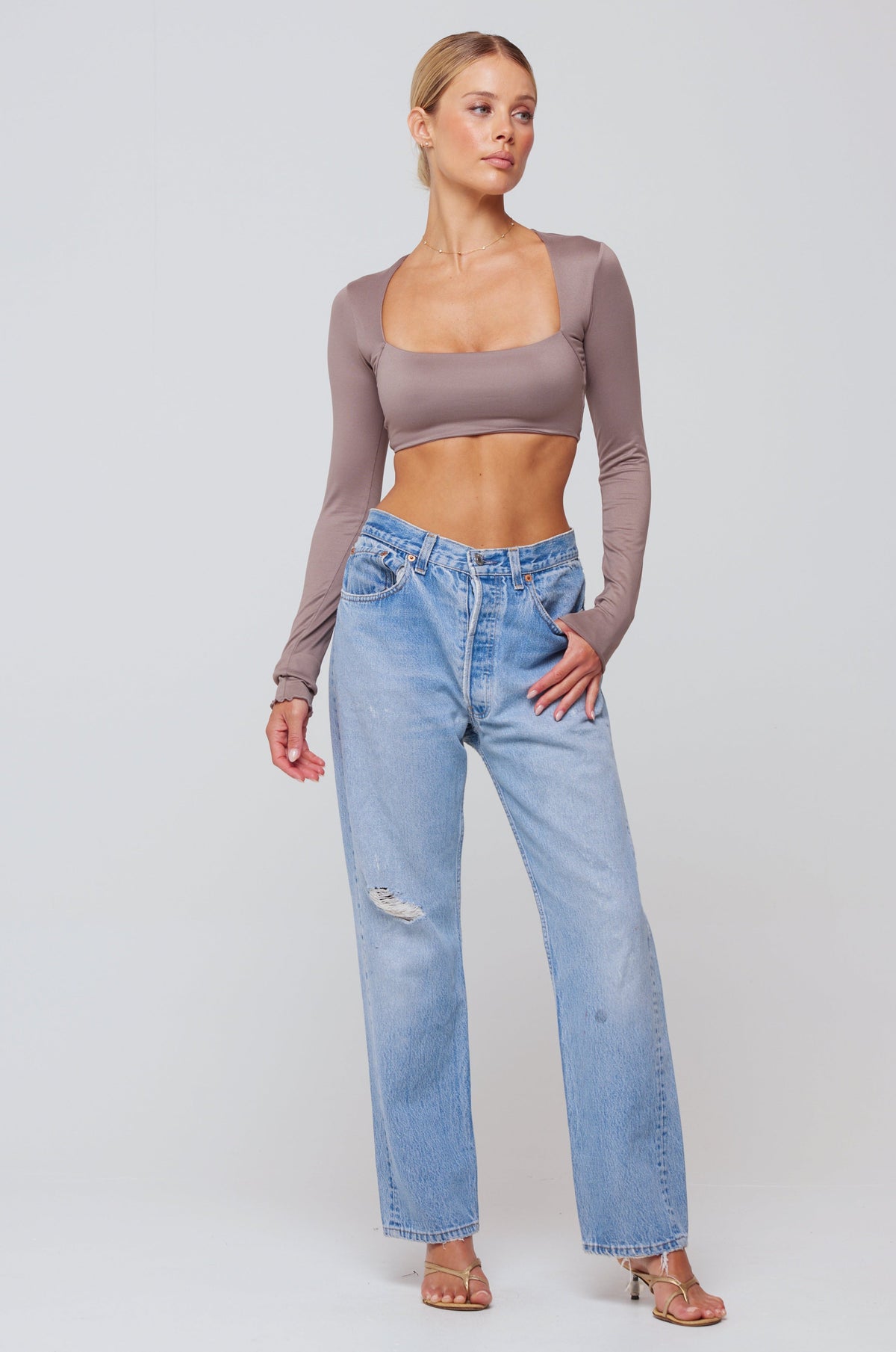 Emily Top in Taupe