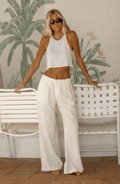 Malcolm Trousers in White Linen