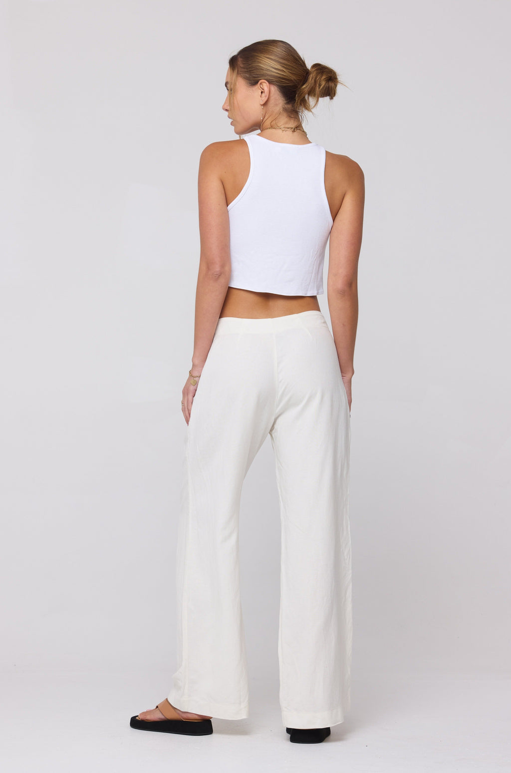 Malcolm Trousers in White Linen