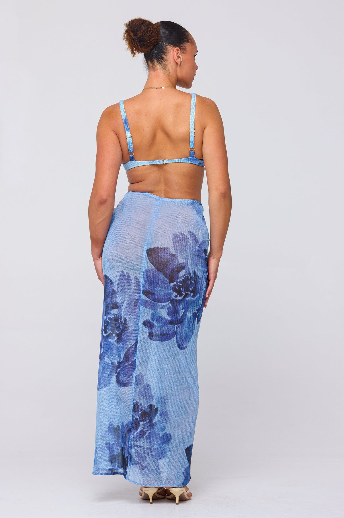 Ziggy Mesh Skirt in Indigo